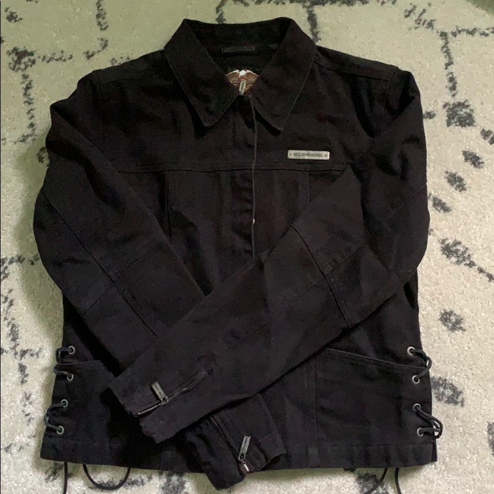 Harley Davidson Black Jean Jacket